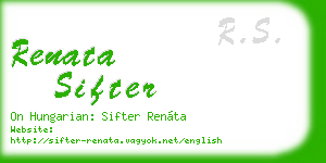 renata sifter business card
